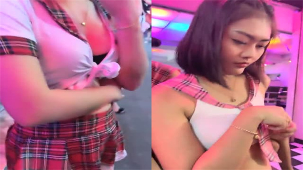泰国夜店极品翘臀女郎桃桃 夜场淫荡被猛操